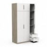 ARMOIRE 6 PORTES 2 TIROIRS GHOST