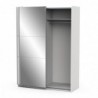 ARMOIRE 2 PORTES COULISSANTES + MIROIR GHOST