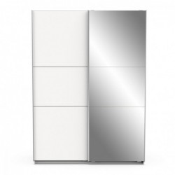 ARMOIRE 2 PORTES COULISSANTES + MIROIR GHOST