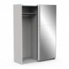 ARMOIRE 2 PORTES COULISSANTES + MIROIR GHOST