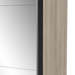 ARMOIRE 2 PORTES COULISSANTES + MIROIR GHOST