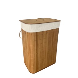 PANIER A LINGE RECTANGULAIRE EN BAMBOU