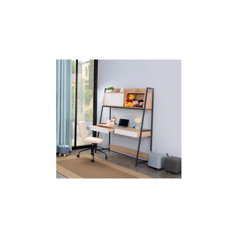 BUREAU 2 TIROIRS ET RANGEMENT EMMA