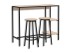 SET TABLE HAUTE + 2 TABOURETS OSLO