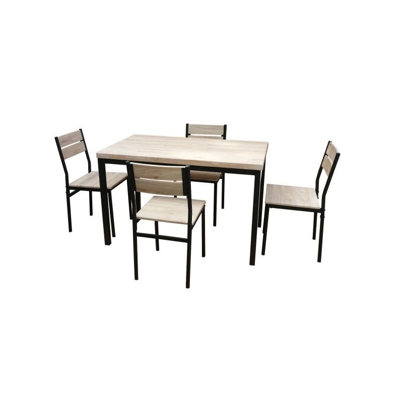 ENSEMBE TABLE + 4 CHAISES