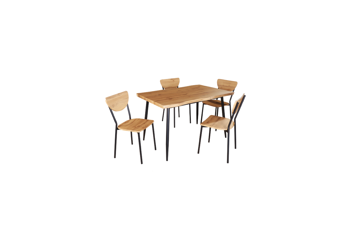 ENSEMBLE TABLE + 4 CHAISES MELANIE