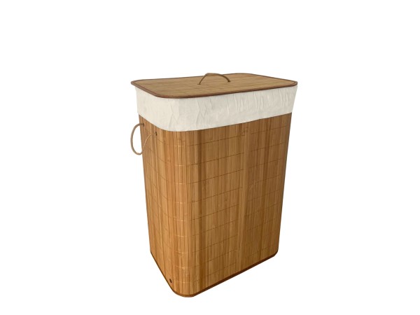 PANIER A LINGE RECTANGULAIRE EN BAMBOU