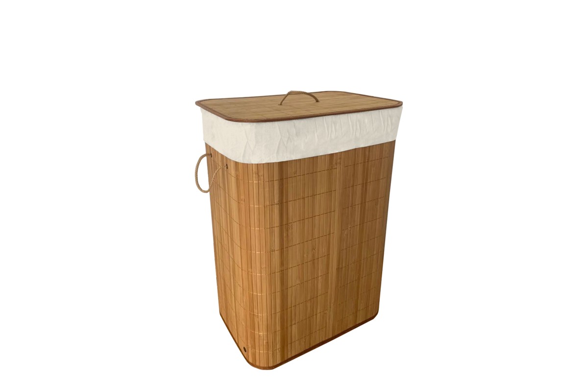 PANIER A LINGE RECTANGULAIRE EN BAMBOU