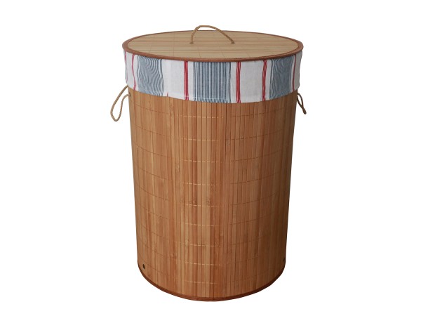 PANIER A LINGE ROND EN BAMBOU