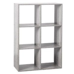 ETAGERE BOIS 6 CASES MIX