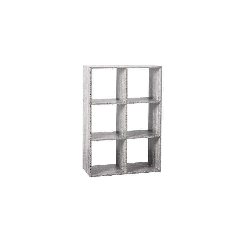ETAGERE BOIS 6 CASES MIX