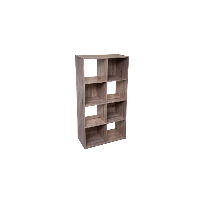 ETAGERE BOIS 8 CASES MIX