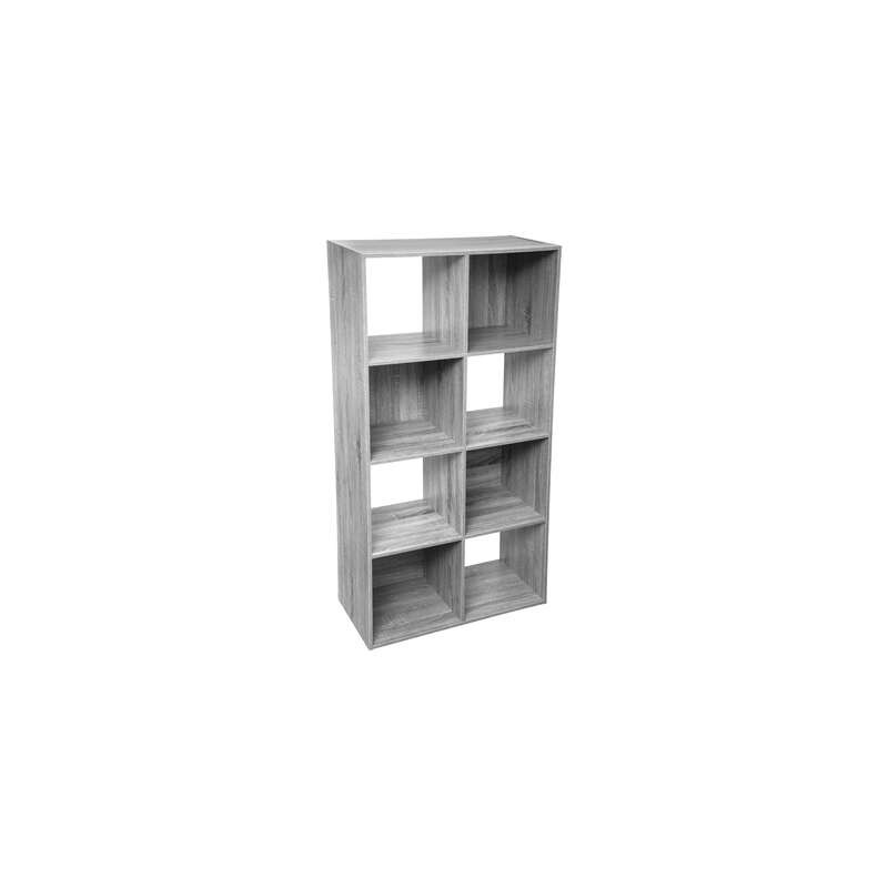 ETAGERE BOIS 8 CASES MIX