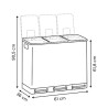 POUBELLE DE TRI 3X18L ARIANE