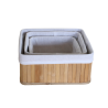 PANIER CARRE BAMBOU/COTON