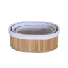PANIER OVAL BAMBOU/COTON