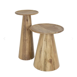 LOT DE 2 TABLES D'APPOINT CONE