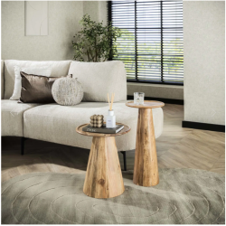 LOT DE 2 TABLES D'APPOINT CONE