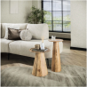 LOT DE 2 TABLES D'APPOINT CONE