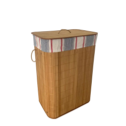 PANIER A LINGE RECTANGULAIRE EN BAMBOU