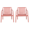 LOT DE 2 FAUTEUILS BAS HUESCA TERRACOTTA