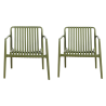 LOT DE 2 FAUTEUILS BAS HUESCA KAKI
