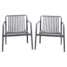LOT DE 2 FAUTEUILS BAS HUESCA ANTHRACITE