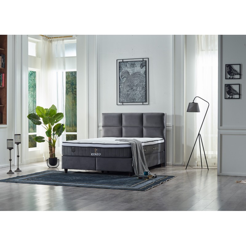 ENSEMBLE LIT-COFFRE + MATELAS 160X200 KENZO