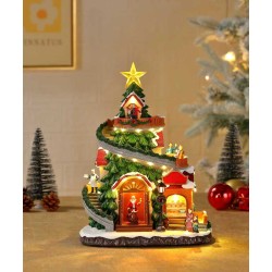 SCENE DE NOEL MAISON SAPIN