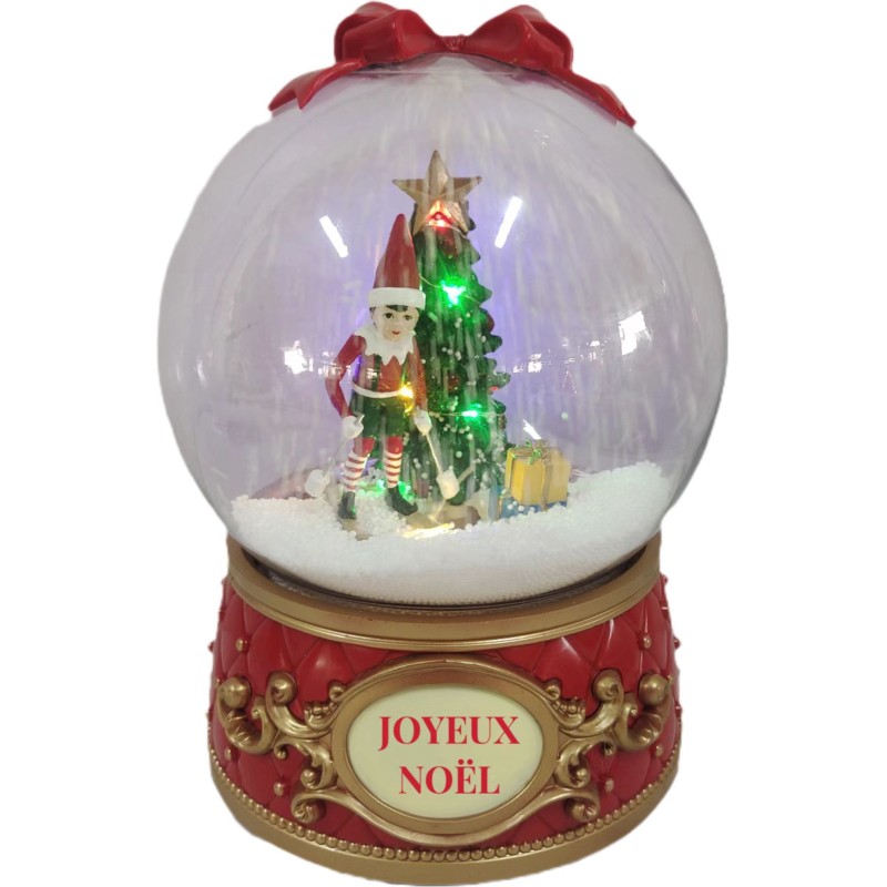 BOULE A NEIGE LED LUTIN