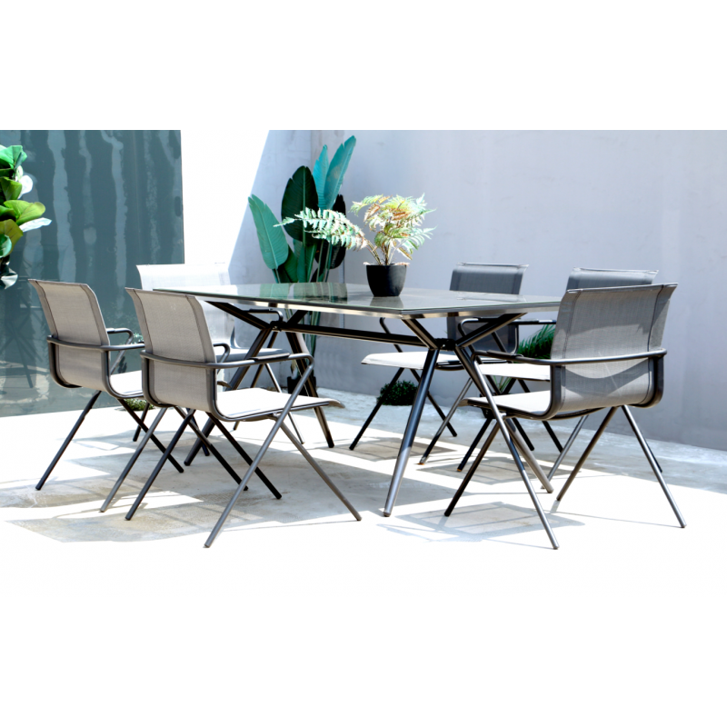 Ensemble CHATOU table + 6 chaises